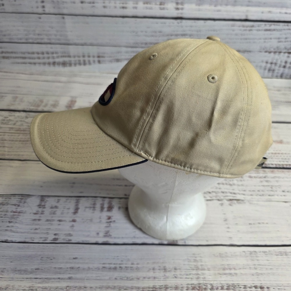 Adidas Oval Logo Beige Ball Cap Hat Adjustable Baseball Dad 90s Strap Back - Picture 7 of 8